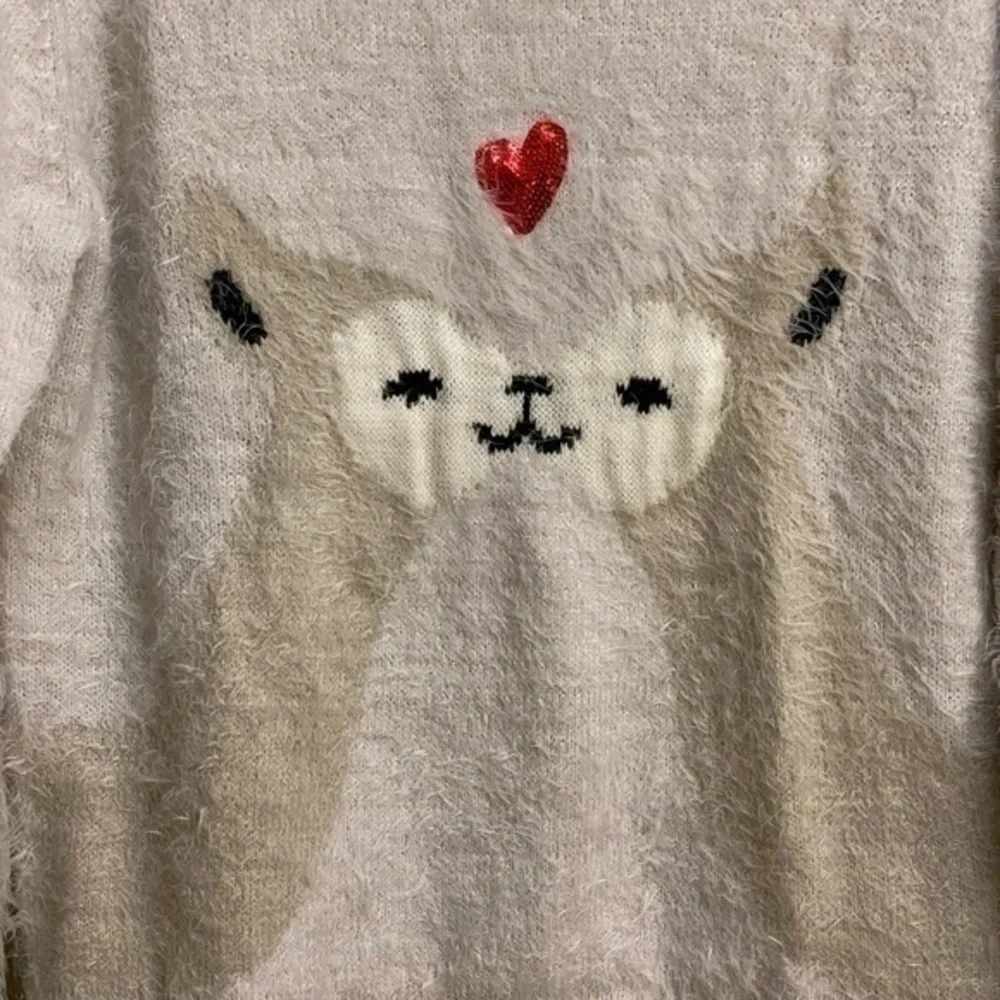 Black Rivet Lamas Kissing Sweater/Top Medium NWT